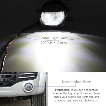 Buildreamen2 Par Lexus ES300h ES350 2013 Auto LED Projektora Objektīvs Miglas lukturi 4000LM Dienas Gaismas lukturi dienas gaitas lukturi H11 12V Stils