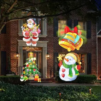 3D Krāsu Sniegpārslas LED Projektoru Gaismas Lāzera Gaismas 12 Ziemassvētku Modelis Kartes Lukturīti Projekcijas Lampa Mājas Ziemassvētku Dekori