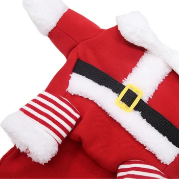 Ziemassvētku Pet Suņu Apģērbu Funny Kaķis Santa Claus Cosplay Kostīmi Suņiem, Kaķiem, Silts Ziemas Mētelis, Jaka Chihuahua Mopsis Apģērbi &