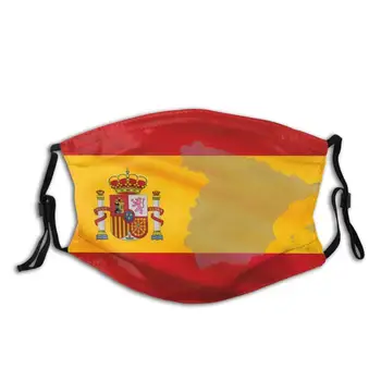 Sieviešu, Vīriešu Spānijas Karogs Maska PM2.5 Atkārtoti Izšuvumi Aizsardzības Sejas Elpojošs Respiratoru Macka Mazgājams Audums Pieaugušo Muti Vāciņu