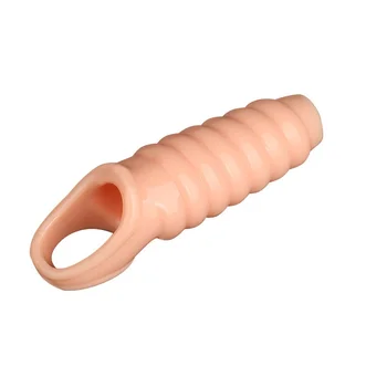 Liela silikona Vīriešu dzimumlocekļa uzmava, kas palielinātu siksnu verdzība gailis gredzenu extender biezi prezervatīvi Atkārtoti Intīmo Preču seksa rotaļlietu dildo