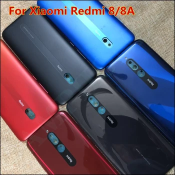 Jauns Atpakaļ Akumulatoru Xiaomi Redmi 8/8A Rezerves Daļas Vāks Durvis Mājokļu + Sānu Pogas Aizmugurējais Korpusa Vāks Melnā Bezmaksas Piegāde