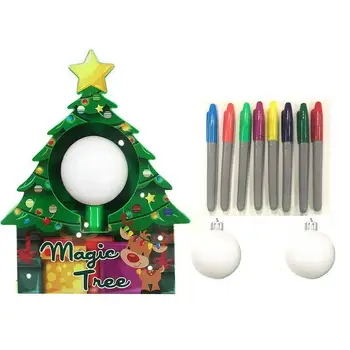 Bērniem DIY Amatniecības Zīmēšanas Rotaļlietu Komplekts Ziemassvētku Eglīte Apdares Rīks, Ziemassvētku Rotājumi Izglītības Dāvanu Olu Bumbu Bērni Krāsas N3Y5