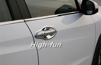 FUNDUOO Honda HR-V HRV XR-V VEZEL 2016 2017 Jauno Chrome Auto Durvju Rokturi Kausa Trauka Vāciņš Melns, Uzlīmes, piederumi