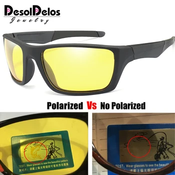 2019 Karstā Vīriešu Polarizētās Vīriešu Saulesbrilles Nakts Redzamības Dzeltenā Objektīva Nakts Braukšanas Brilles, Aizsargbrilles, Anti-Glare Polarizatoru Eyewears