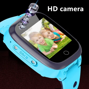 Bērniem Tracker 4G Smart Skatīties GPS WIFI pozicionēšanas Video Zvanu Ūdensizturīgs SOS zvanu HD camera tracker Zēns Meitene Smart pulkstenis T8 1gb