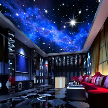 Pielāgotus Foto tapešu 3D Zvaigžņu Griestiem Tapetes 3D Dzīvojamā Istaba Guļamistaba KTV Bar Griestiem, Sienas Gleznojums, neausta Tapetes, Sienas