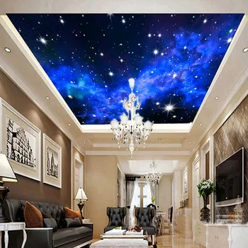 Pielāgotus Foto tapešu 3D Zvaigžņu Griestiem Tapetes 3D Dzīvojamā Istaba Guļamistaba KTV Bar Griestiem, Sienas Gleznojums, neausta Tapetes, Sienas