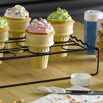 Praktiski Saldējumu Konusa Kūku Cepšanas Plaukts Pašapkalpošanās DIY saldējums Displejs atmiņa Plauktā