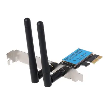 PCI-E 1200Mbps Bezvadu Tīkla Karti 2,4 GHz/5 GHZ Dual Band PCI Express WIFI WLAN Kartes Adaptera Antenu PC Datoru Acce