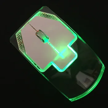Caurspīdīgs Krāsains Kvēlojošs Peli 2.4 G Bezvadu Ergonomika Optiskā Pele Datoru Spēļu Pele Klusums Peli, lai Portatīvo Datoru