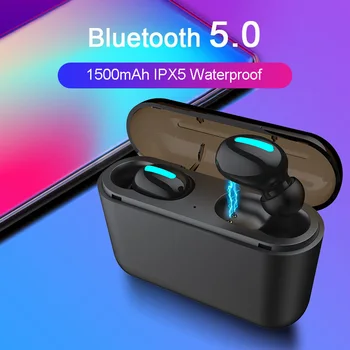 M&J TWS Austiņas Bluetooth 5.0 Austiņu Mini Neredzams 3D HiFi Stereo Bezvadu Sporta Austiņas Ar Mic Power Bank Uzlādes Kaste
