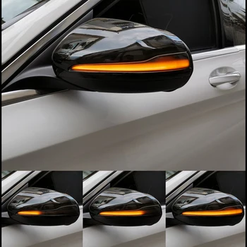 Dinamisku Pagrieziena Signāla Gaismu Mercedes Benz C E S GLC W205 W213 V Klases W447 Atpakaļskata Spogulis Indikators Blinker Lukturi LED