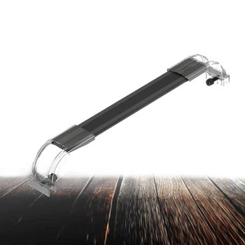 JAUNAS Black LED Akvārija Gaismas Zivju Tvertnes Apgaismojums, 18~54cm Plānas Modes Slim Clip-on Alumīnija Sakausējuma ainavu Ūdens Augu lampas