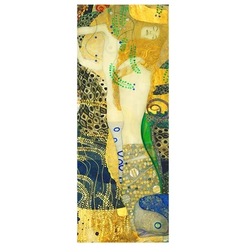 Slavenā Glezna Ūdens Čūskām, es ar Gustava Klimta Gleznas Gleznu Plakāti un Izdrukas Cuadros Sienas Art Attēlu For Home Decoration