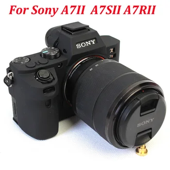 Mīksts Silikona Gumijas Kameras seguma Gadījumā Soma Sony A7 Mark II III A7III A7M3 A7R3 A7II A7M2 A7R2 A7S2 A7RII A7SII A9