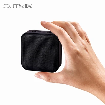 OUTMIX T5 Bezvadu Bluetooth Mini Skaļruni Stereo Portatīvie Skaļruņi, Subwoofer, Bluetooth 4.2 ar SD FM Āra Kolonnu Skaļrunis