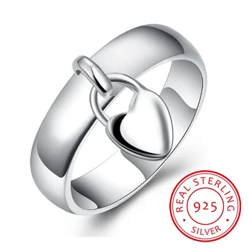 LEKANI Romantisku Mīlestību dāvanu Sirds formas šarmu Kulons dizaina Skaistas sievietes Augstas kvalitātes 925 Sudraba rotaslietas Karstā Kāzu gredzenu