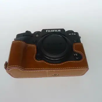 Kameru Aizsargā Pusi Gadījumā, par Fujifilm Fuji X-T4 X-T3 X-T2 X-T1 XT4 Roktura Ādas Gadījumā X-T3 Soma X-T2 uz Lietu Par X-T2