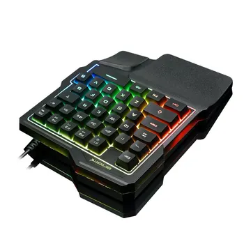 K7 Vienu roku Mechanical Gaming Keyboard Mini Portatīvo Spēļu Tastatūru, Spēle Kontrolieris ar Vienu roku Membrānas Tastatūra LOL/PUBG