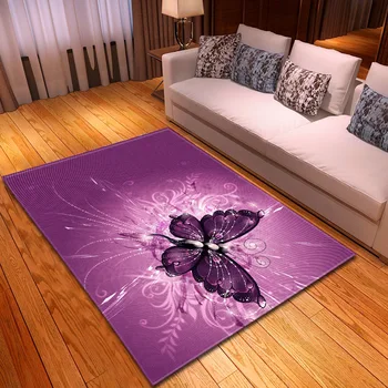 Karikatūra Butterfly 3D Iespiesti Paklājus Dzīvojamā istaba Guļamistaba paklājos Gaitenis Doormat Bērnu Istabā, Spēlēt Telšu Paklājs Bērniem Rāpot Mats