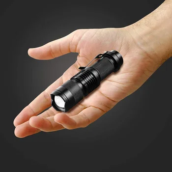 2 Pack Led Gaismiņa 3 Režīmu Rokas Mini Q5 Led Torch Gaisma, Ūdens Izturīgs Zoomable Taktiskais Lukturītis Āra Kempings Lampas
