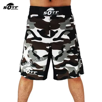 SOTF Melnās Kamuflāžas Boksa Cīņu Kaujas Elpojošs Šorti Tiger Muay Thai mma šorti boksa apģērbu sanda thai šorti