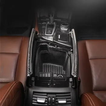 Oglekļa Šķiedras Krāsu Centra Konsoles elkoņu Balsts Glabāšanas Kaste Aizsardzības Vāciņš Melns BMW 5 Series F10 2011-2017 LHD Auto Stils ABS