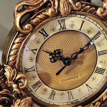 Eiropas Retro Galda Pulkstenis Radošās Dzīves Telpa Sveķu Galda Pulkstenis Dekorēšana Guļamistaba Studiju Desktop Pulkstenis Mājas Dekoru Amatniecība Dāvanu