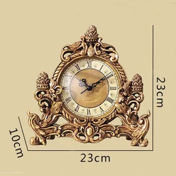 Eiropas Retro Galda Pulkstenis Radošās Dzīves Telpa Sveķu Galda Pulkstenis Dekorēšana Guļamistaba Studiju Desktop Pulkstenis Mājas Dekoru Amatniecība Dāvanu