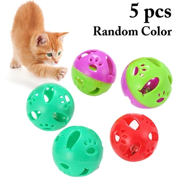 5GAB 1.57 Izlases Krāsu Dobi Bumbu Kaķis Rotaļlietas Interaktīvas Kaķis Grabēt Bumbu Rotaļlieta Kaķēns Bell Rotaļlieta Kaķis Smieklīgi Labu Mācību Rotaļlietas