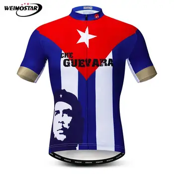 Che Guevara Varonis Vīriešu Velosipēdu Džersija Krekls Augstas Kvalitātes Poliestera ar Īsām Piedurknēm Velosipēdu Apģērbu Ātri Sausas MTB Velosipēds Jersey