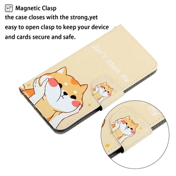 Gudrs Kaķis Krāsota Āda Flip Case For Xiaomi Redmi Piezīme 9 8 7 Pro Max 9S Grāmatas Vāks Xiaomi Redmi 9.A 9.C 9 8.A 8 7.A Telefonu Gadījumā