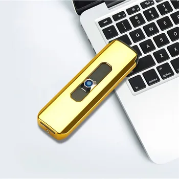 Jauns USB Vieglāks Uzlādējams Vieglāks Spiediet Pogu Double-sided Punktu Uzlādes Elektronisko Pretvēja Šķiltavas