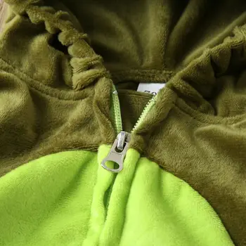 Bērniem Bērnu, Meiteņu Un Zēnu Drēbes Ar Garām Piedurknēm Avokado Bodysuit Hoodies Rāvējslēdzēju Samta Kopumā Tērpiem Zaļā Viens Gabals Uzvalks