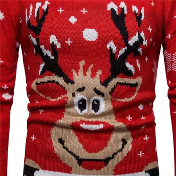 FFXZSJ Zīmolu Vīriešu Džemperis 2019 Ziemassvētku Rudenī, Ziemā Silts Džemperis 3D Trikotāžas Džemperis Blūze Topi Vīriešu Džemperis, Džemperi, Vīriešu
