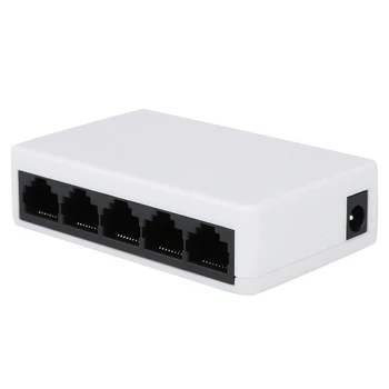 10/100 Mbps 5 Ostām ASV/ES Plug Fast Ethernet Tīkla Slēdzi, Rumbas Sadalītāja Adapteri