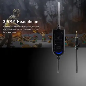 3,5 mm Vadu PUBG Spēles Spēļu Austiņas Stereo Headphone Surround par PS4 / XBOX VIENS / SWITCH / PS3 / PC Ar Mic
