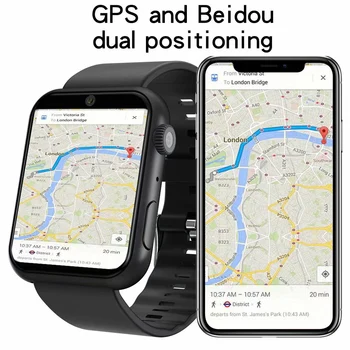 4G Smart Skatīties GPS Android OS 7.1 1.8 Collu 320*385 Liels Displejs 3 GB + 32GB WIFI 800mah Akumulatora 5.0 MP Kamera Smartwatch Tālruni
