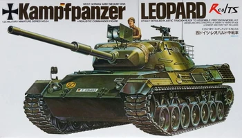 RealTS TAMIYA MODELIS 1/35 MĒROGĀ militāro modeļi #35064 West vācu Leopard vidējais Tanks