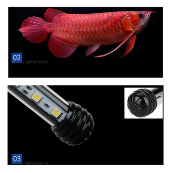 LED Akvārija Gaismas Ūdensizturīgs Zivju Tvertnes Gaismas Zivju Zemūdens Lampas Akvārijos Dekori Apgaismojums Augu Lampas 19-49CM ES/ASV/UK Plug