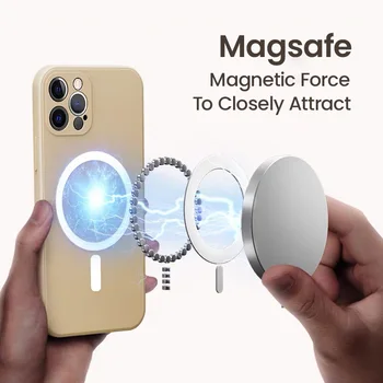 Magnētiskā Sākotnējā Šķidruma Silikona Luksusa Lieta Par iPhone 12 Pro Max 12 Mini Triecienizturīgs Mīksto Segumu Atbalstu Magsafe Bezvadu