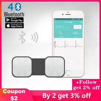 Bluetooth Portatīvie datu ierakstīšanu EKG Monitora Mērīšanas Mašīnas Reālā laika Sirds Atbalsta Elektrodu Holter IOS APP Android
