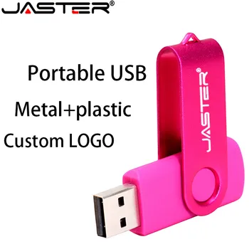 JASTER usb 2.0 Biznesa plastmasas USB Flash Drive Portatīvo pendrive 4GB 8GB 16GB 64GB grozāms atmiņas karti un u diska klienta logo