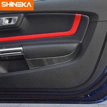 SHINEKA Interjera Mouldings Ford Mustang Oglekļa Šķiedras Auto Durvju Paneļa Apdare Vāka Uzlīmes Ford Mustang+ Optiskā