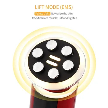 5 in 1 RF EMS LED Fotonu Terapija Sejas Skaistumu Mašīna Mikro-Pašreizējā Sejas Pacelšanas Ierīces Ādas Atjaunošanos Tīrīšana Anti Pinnes
