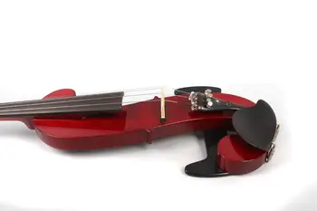 Yinfente Red 4/4 Elektriskā Klusums Vijole Hand-made Jauki Skaņu Bezmaksas Gadījumā+Loks+Kabelis#EV15
