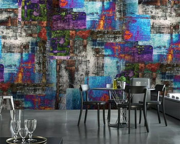 Beibehang Custom tapetes foto abstraktus grafiti krāsu glezniecību hotel cafe instrumenti sienām veikals, mājas apdare, 3d tapetes