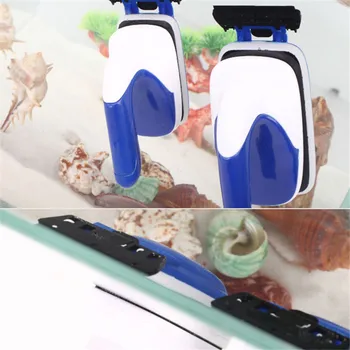 Akvāriju Praktiski Mainīgu Magnētisko Birstīti Zivju Tvertnes Stikla Aļģes Skrāpi Akvāriju Logu Tīrīšanas Līdzeklis Tīrītājs Ar Magnētu Suka