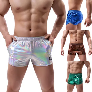 Qlng Vasaras Modes Vīriešu Svaigu īsās bikses-Šorti Žilbinošas Sexy Gaismas Modes Šorti